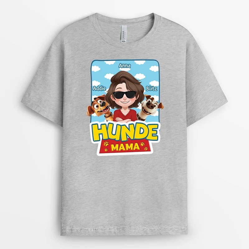 Hundepapa Cartoon - Personalisiertes Geschenk | Hunde T-shirts