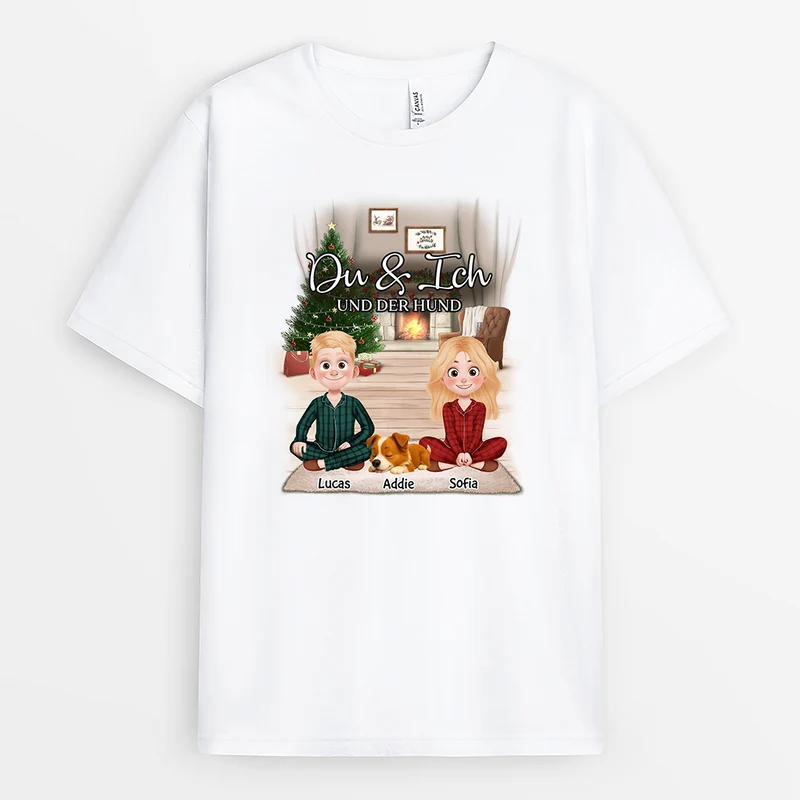 Du & Ich Und Die Hunde - Personalisierte Geschenke Paare | Weihnachts T Shirt