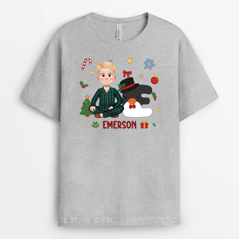 Alphabet Name - Personalisierte Weihnachtsgeschenke | Shirt Damen Und Herren