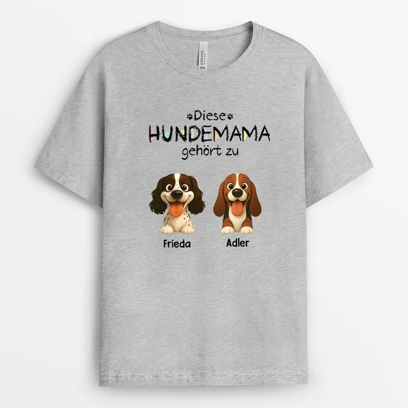 Dieser Hundepapa Gehört Zu - Personalisierte Geschenke Für Hundebesitzer | T Shirt Buntstifte