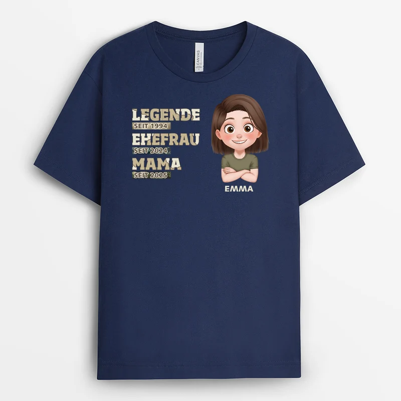 Legende Ehemann Papa Und Opa Armeemuster - Personalisiertes Geschenk | T Shirt Opa