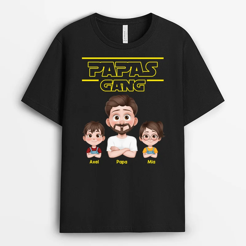 Papas Gang Star Wars Font - Personalisiertes Geschenk | T Shirt Papa