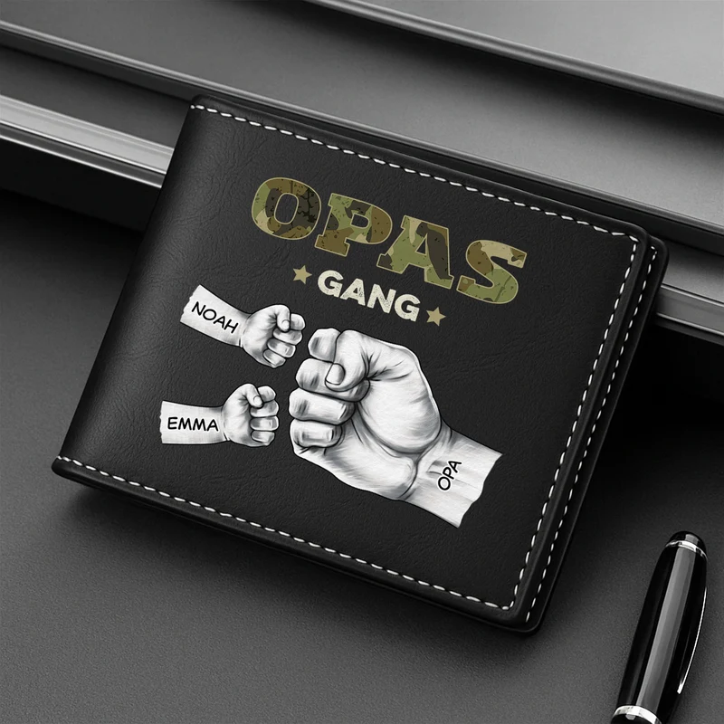Papas Gang Armeemuster - Personalisierte Geschenke Herren | Portemonnaie