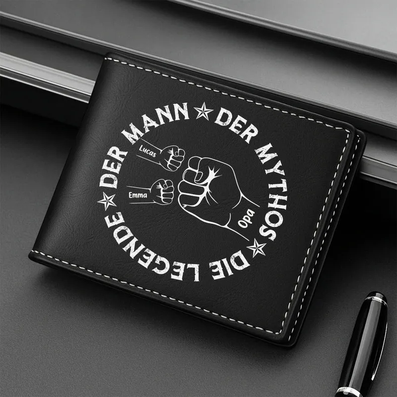 Papa Der Mann Der Mythos Die Legende - Personalisierte Geschenke Herren | Portemonnaie Kreis