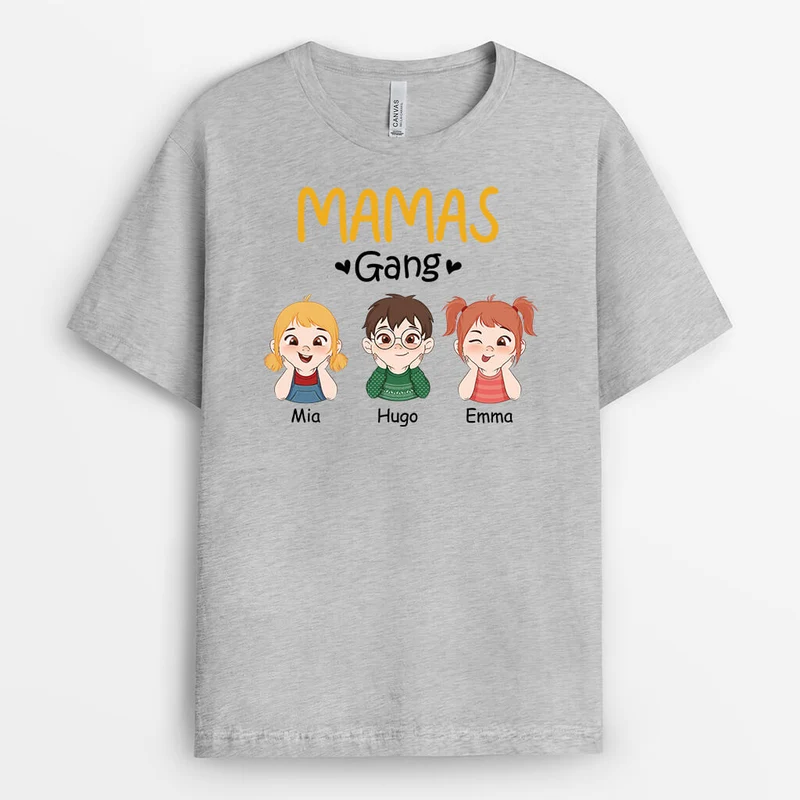 Opas/Papas Bande - Personalisiertes Geschenk | Weißes T-Shirt für Männer Cartoon