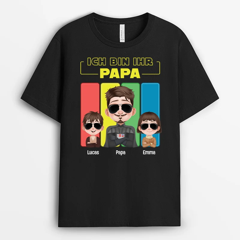 Ich Bin Ihr Papa/Opa Helden - Personalisiertes Geschenk | T-Shirt Papa/Opa