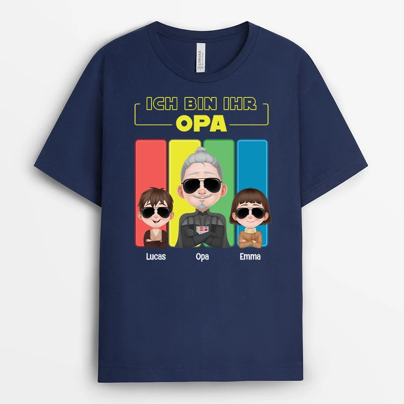 Ich Bin Ihr Papa/Opa Helden - Personalisiertes Geschenk | T-Shirt Papa/Opa