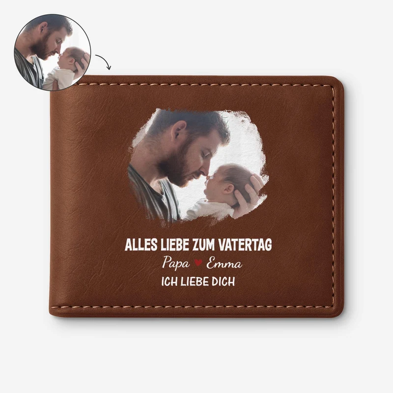 Schönen Vatertag - Personalisierte Geschenke Herren | Portemonnaie Mit Foto