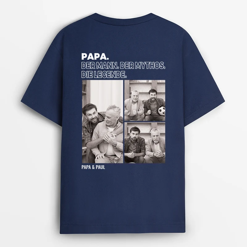 Der Mann Der Mythos Die Legende - Personalisiertes Geschenk | T Shirt Papa Mit Fotos