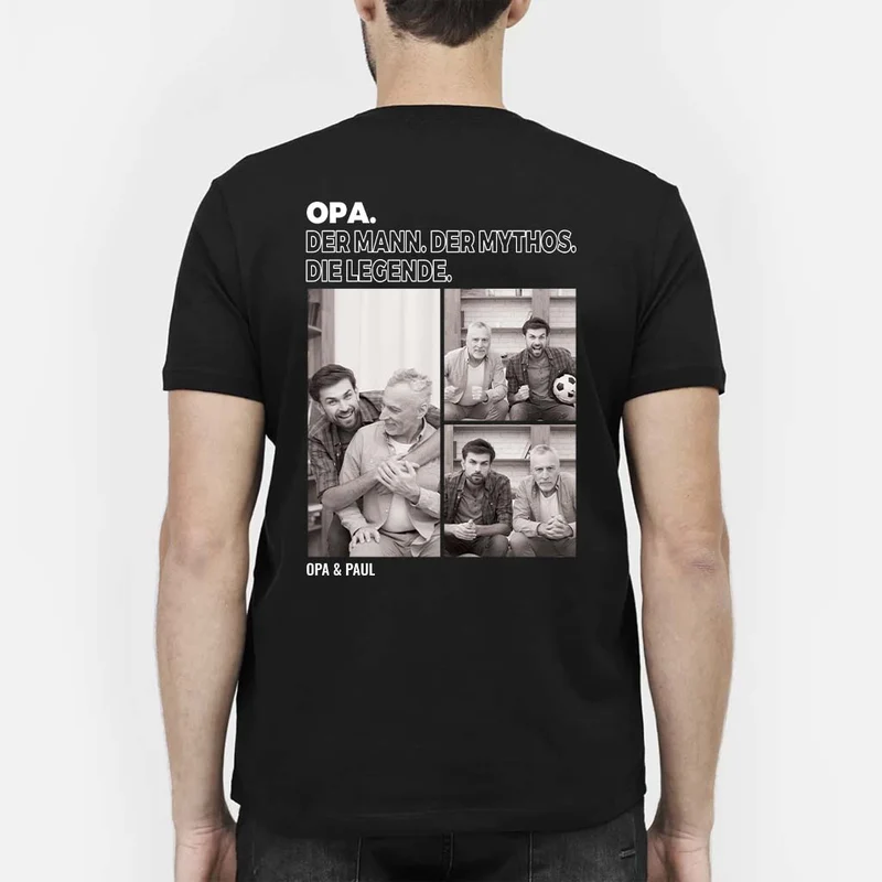Der Mann Der Mythos Die Legende - Personalisiertes Geschenk | T Shirt Papa Mit Fotos