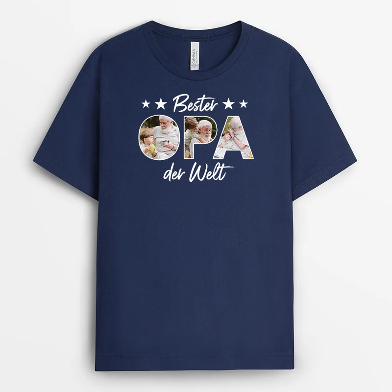 Bester Papa Der Welt - Personalisiertes Geschenk | T Shirt Papa mit Foto
