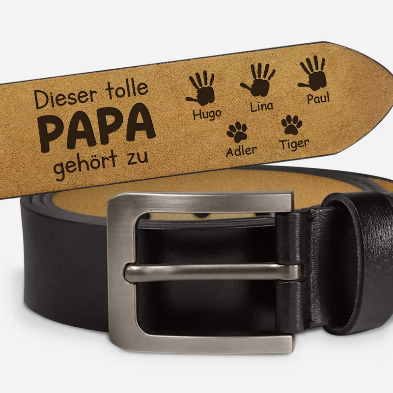 Dieser Tolle Papa Gehört Zu - Personalisiertes Geschenk | Gürtel für Papa