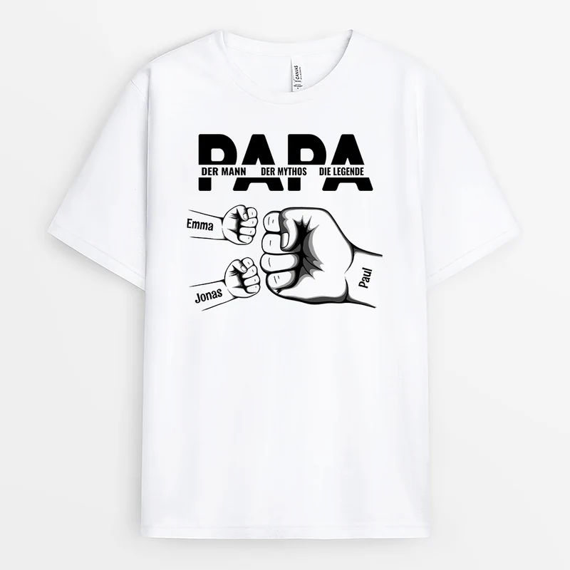 Papa - Personalisiertes Geschenk | T Shirt Papa