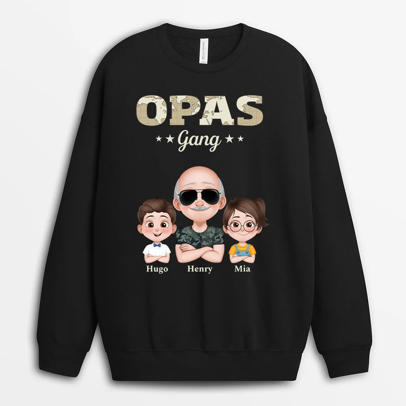 Opas/Papas Gang Landkarte - Personalisiertes Geschenk | Pullovers Opa/Papa