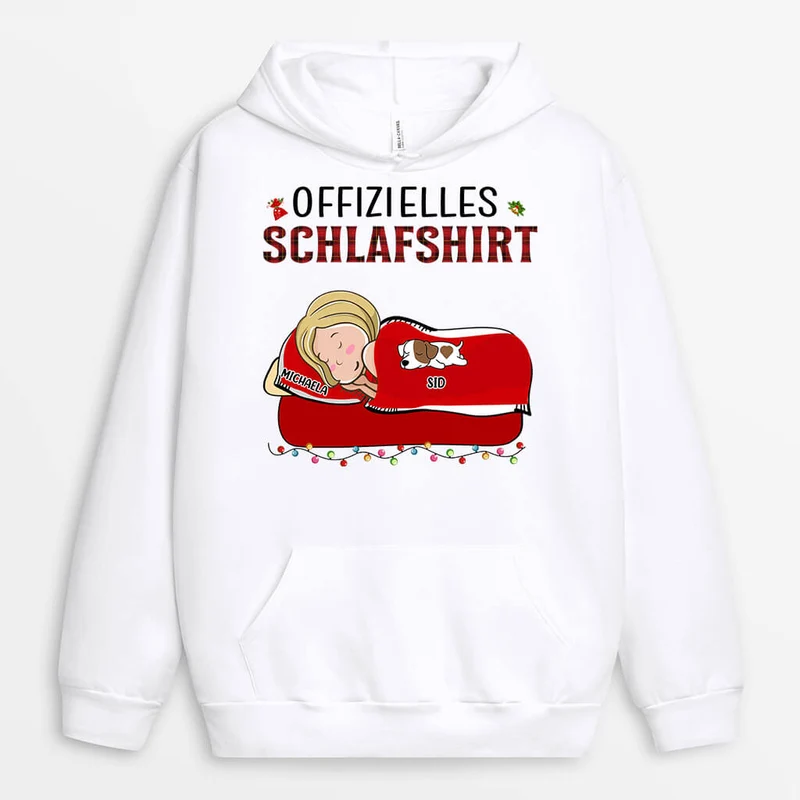 Offizielles Schlafshirt - Personalisierte Geschenke | Hoodie für Hundeliebhaber