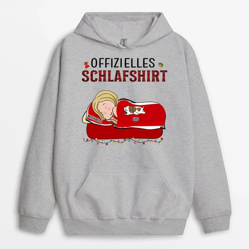 Offizielles Schlafshirt - Personalisierte Geschenke | Hoodie für Hundeliebhaber