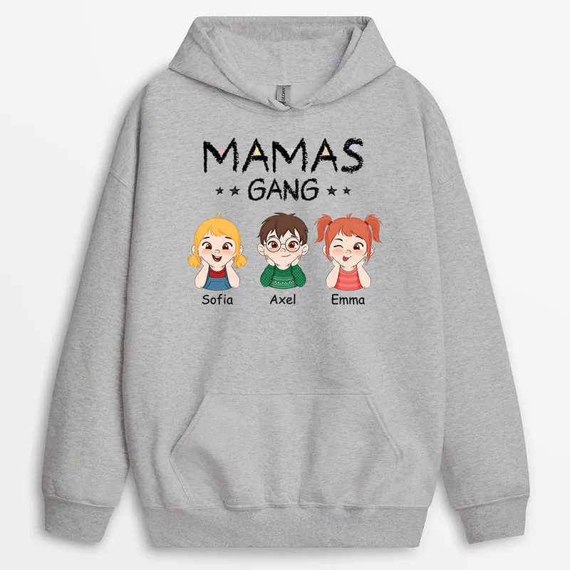 Papas/Mamas Gang - Personalisiertes Geschenk | Mama/Papa Hoodie Chibi Buntstifte
