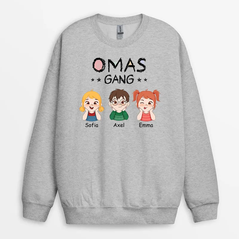 Opas/Omas Gang - Personalisiertes Geschenk | Sweatshirts Oma/Opa Chibi Buntstifte