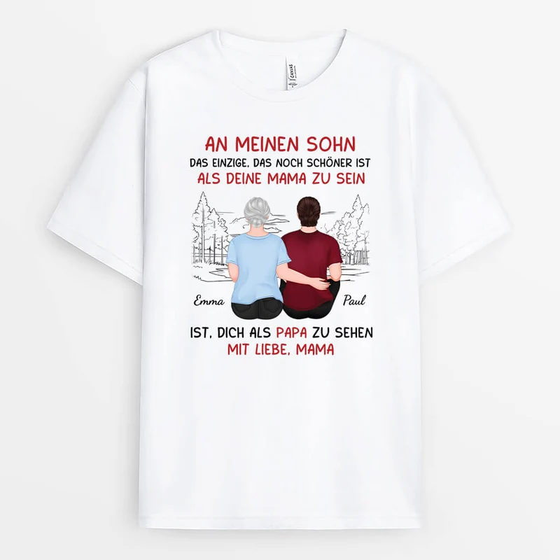 Brief An Meinen Sohn/Enkel - Personalisiertes Geschenk | T-Shirt für Söhne/Enkel