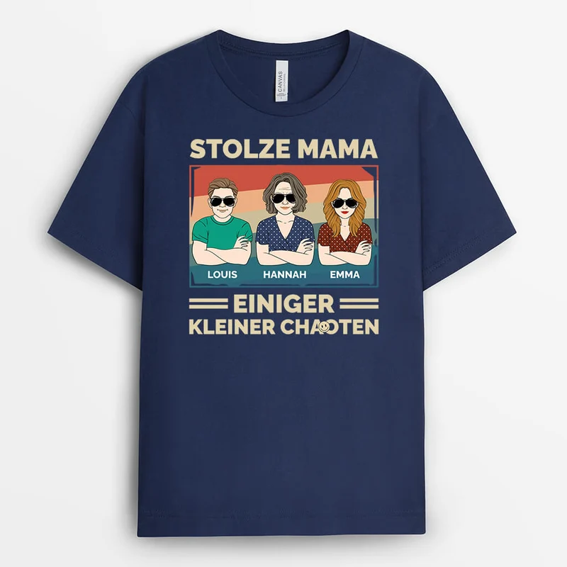 Stolzer Papa Opa Einiger Kleiner Chaosmacher - Personalisiertes Geschenk | T-Shirt für Männer