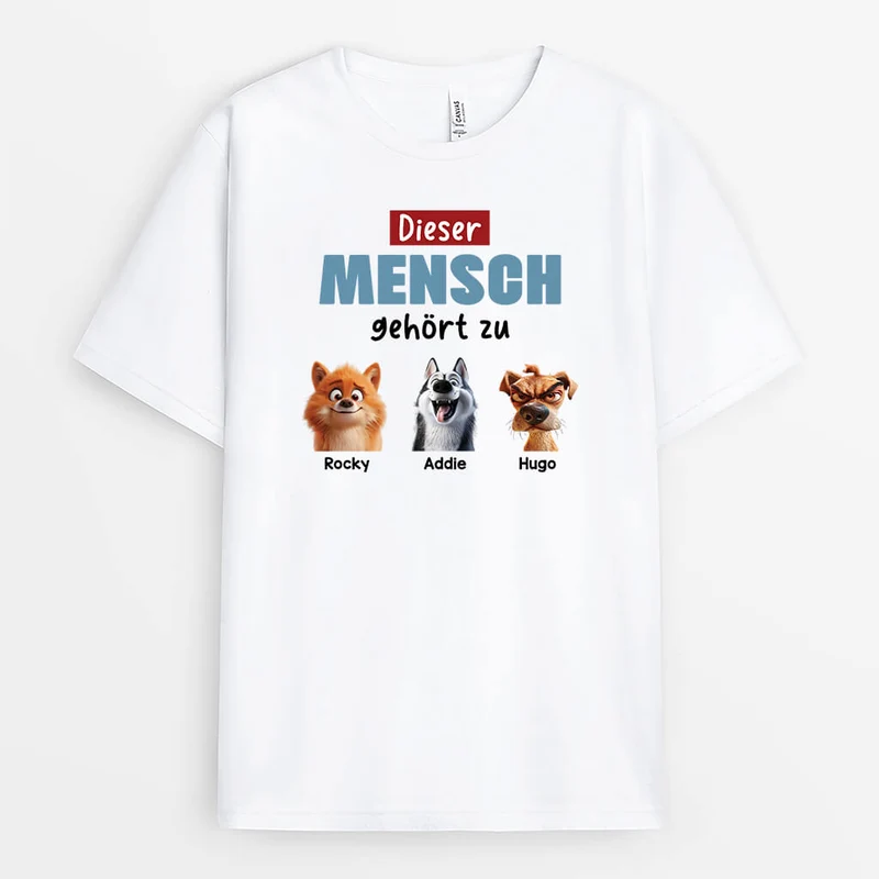 Dieser Mensch Gehört Zu - Personalisiertes Geschenk | Hunde T-shirts