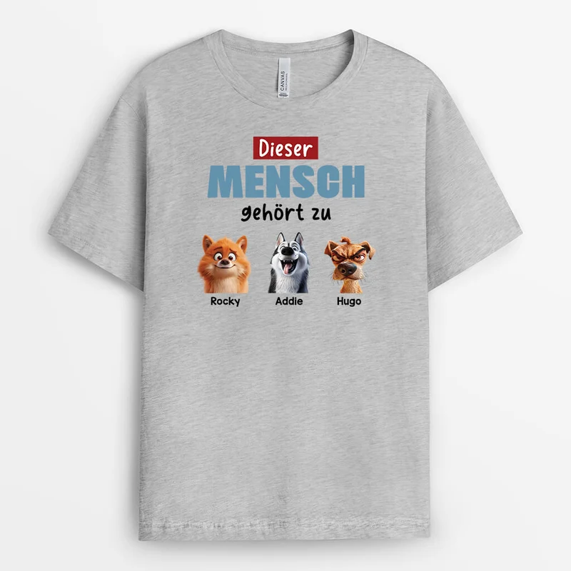 Dieser Mensch Gehört Zu - Personalisiertes Geschenk | Hunde T-shirts