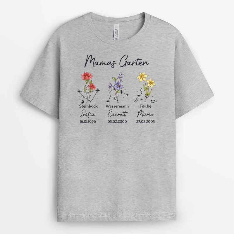 Sternbild Und Geburtsdatum - Personalisiertes Geschenk | T-Shirt für Omas