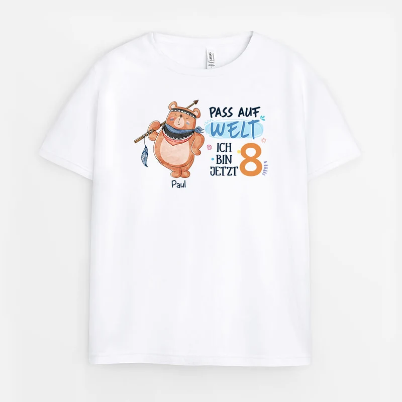 Pass Auf Welt Ich Bin Jetzt - Personalisiertes Geschenk | T-Shirt für Kinder