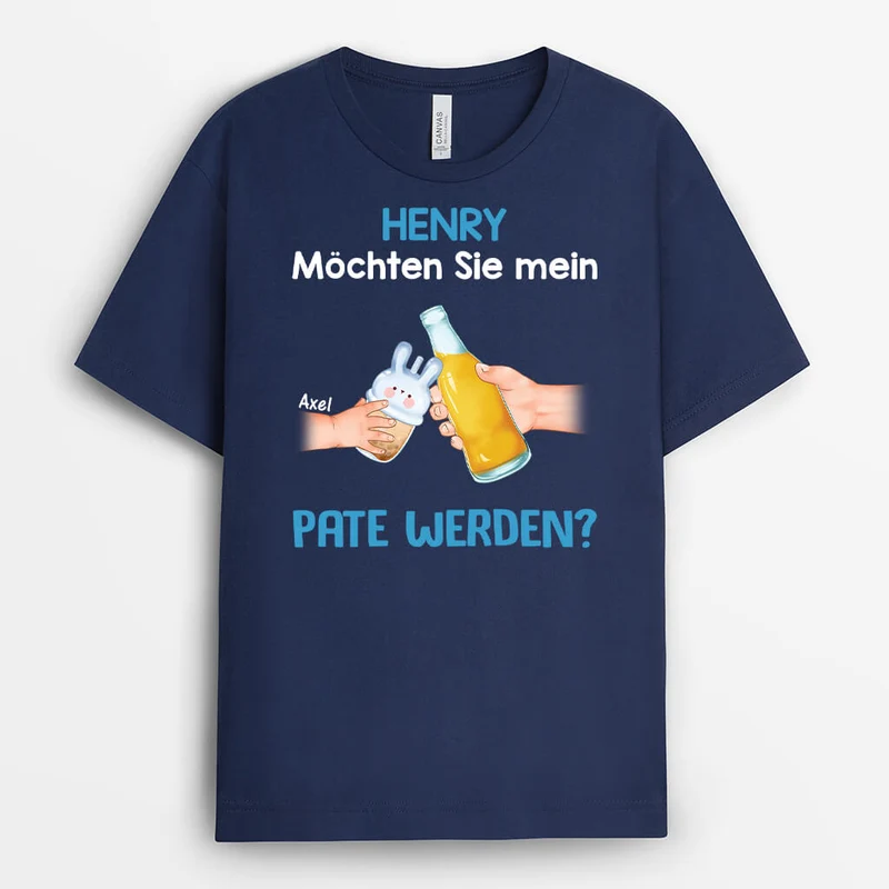 Möchten Sie Mein Pate Werden - Personalisiertes Geschenk | T-Shirt für Paten