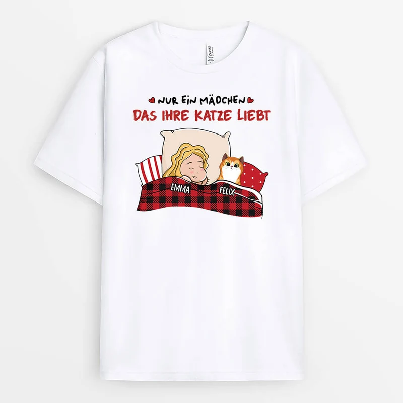 Nur Ein Mädchen Das Ihre Katzen Liebt Oder Nur Ein Junge Der Seine Katzen Liebt - Personalisiertes Geschenk | T-Shirt für Katzenliebhaber