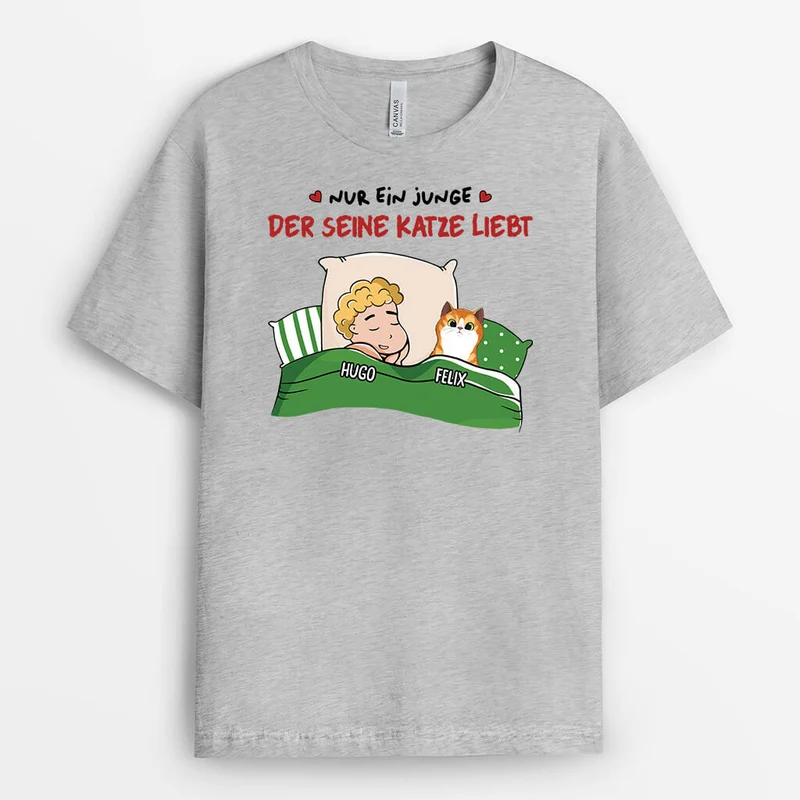 Nur Ein Mädchen Das Ihre Katzen Liebt Oder Nur Ein Junge Der Seine Katzen Liebt - Personalisiertes Geschenk | T-Shirt für Katzenliebhaber