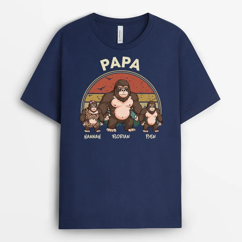 Affenpapa - Personalisiertes Geschenk | T-Shirt für Papas