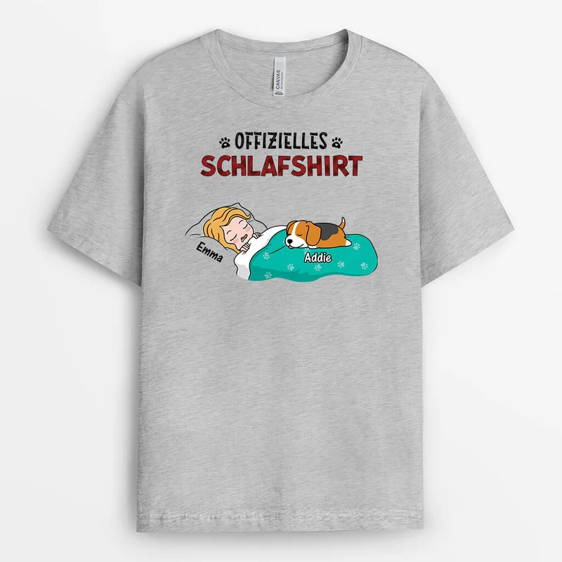 Dies Ist Mein Pawjama-Shirt Hunde Ins Bett - Personalisiertes Geschenk | T-Shirt für Hundeliebhaber
