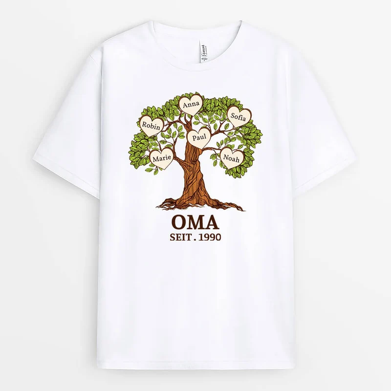 Oma Und Kinder Baum - Personalisiertes Geschenk | T-Shirt für Omas