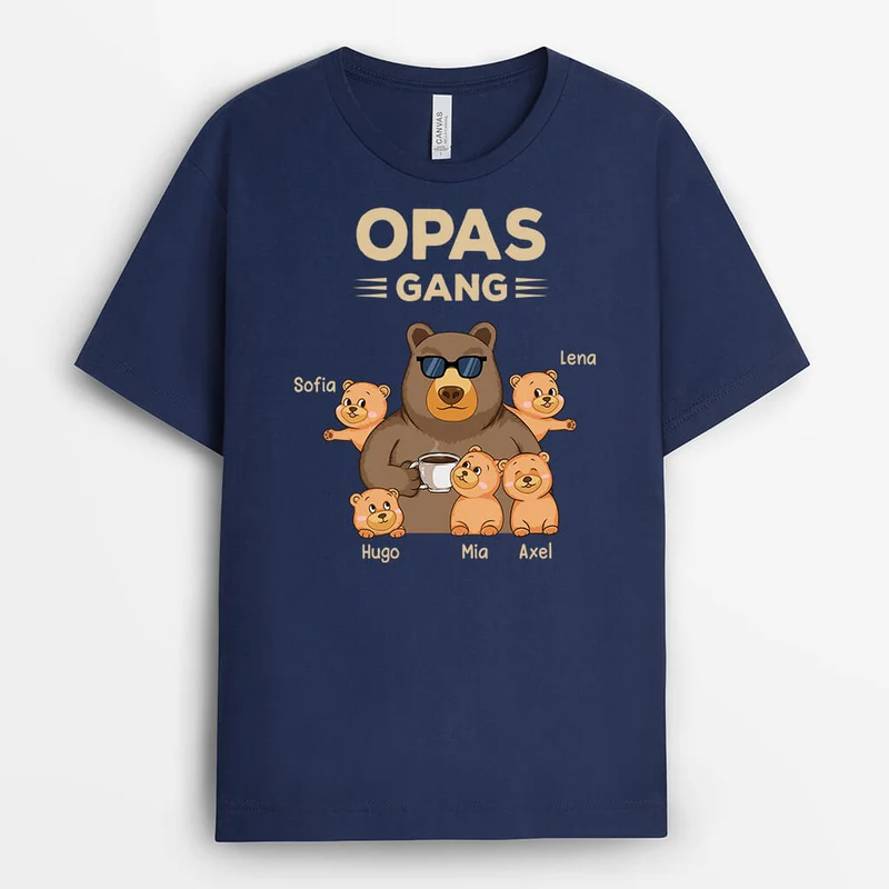 Opas/Papas Bande Bär - Personalisiertes Geschenk | T-Shirt für Männer