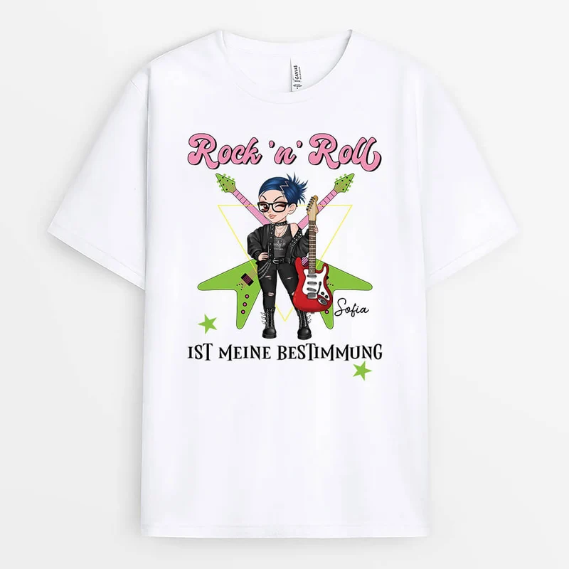 Rock 'n' Roll Ist Meine Bestimmung - Personalisiertes Geschenk | T-Shirt für Frauen