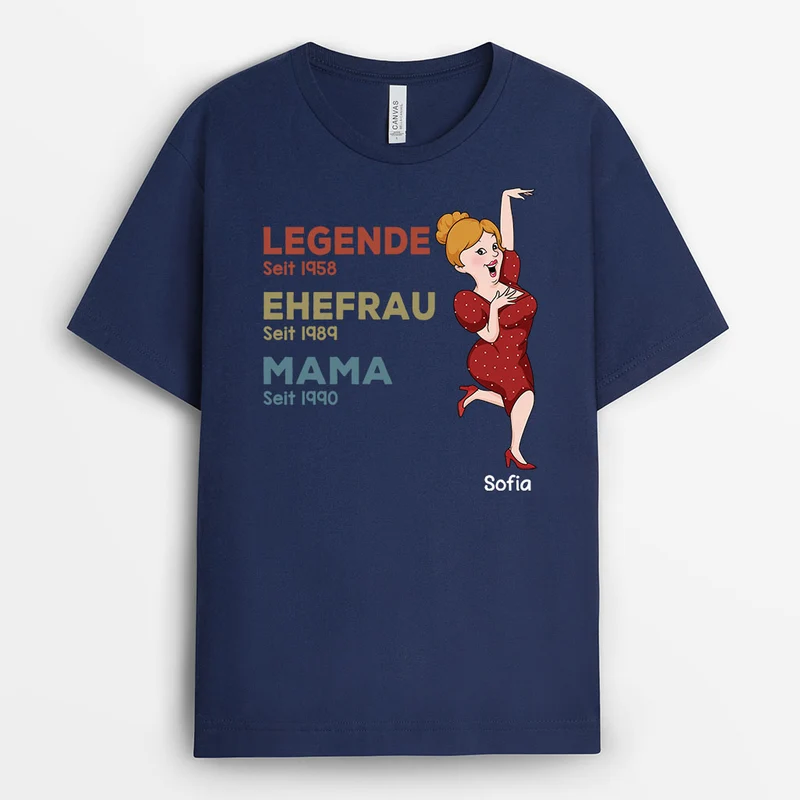 Legende Ehefrau Mama Und Oma Seit - Personalisiertes Geschenk | T-shirt für Damen