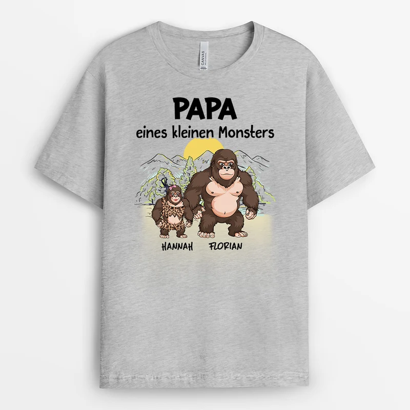 Papa/Opa Von Kleinen Monstern - Personalisiertes Geschenk | T-Shirt für Männer