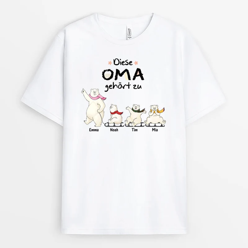 Diese Oma Gehört Zu Eisbären - Personalisiertes Geschenk | T-Shirt für Omas