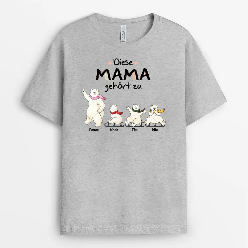 Diese Oma Gehört Zu Eisbären - Personalisiertes Geschenk | T-Shirt für Omas