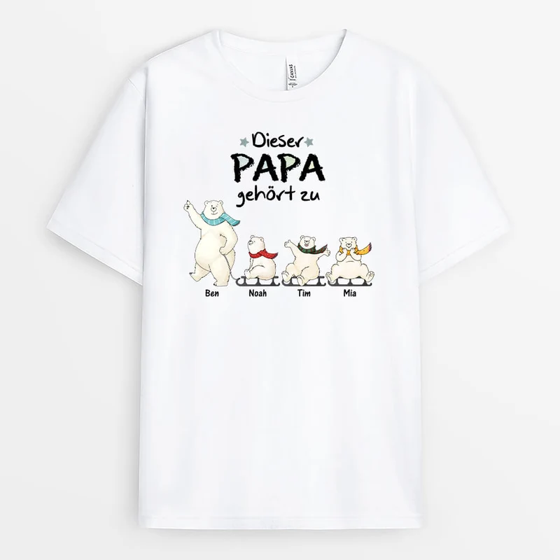 Dieser Opa Gehört Zu Eisbären - Personalisiertes Geschenk | T-Shirt für Opas