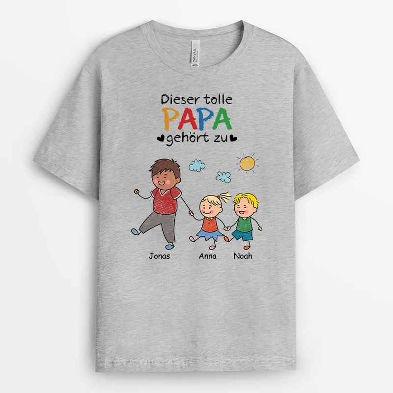 Dieser Tolle Opa Gehört Zu - Personalisiertes Geschenk | T-Shirt für Opas