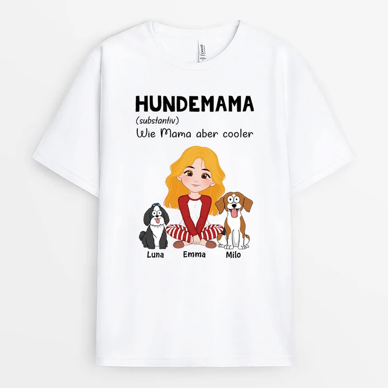Definition Hundepapa - Personalisiertes Geschenk | T-Shirt für Hundeliebhaber