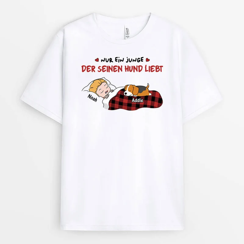 Nur Ein Mädchen Das Ihre Hunde Liebt Oder Nur Ein Junge Der Seine Hunde Liebt - Personalisiertes Geschenk | Lustiges T-Shirt für Hundeliebhaber