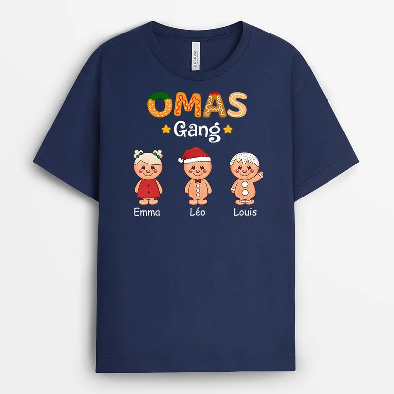 Omas/Mamas Bande Lebkuchenmann Zu Weihnachten - Personalisiertes Geschenk | T-Shirt für Damen