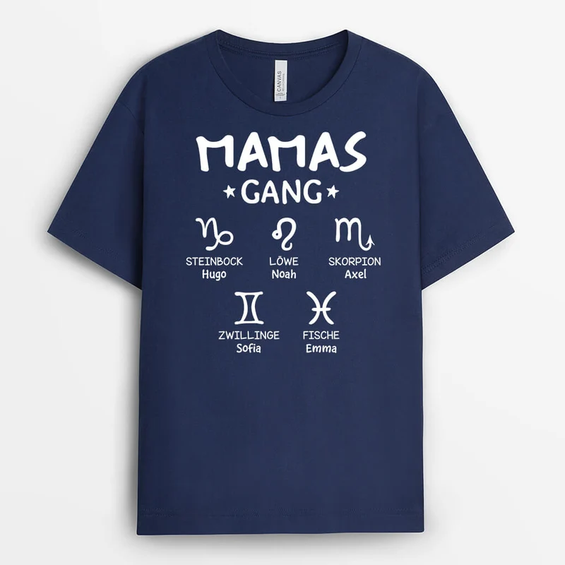 Opas/Papas Bande - Personalisiertes Geschenk | T-Shirt für Männer mit Zodiak-Motiv