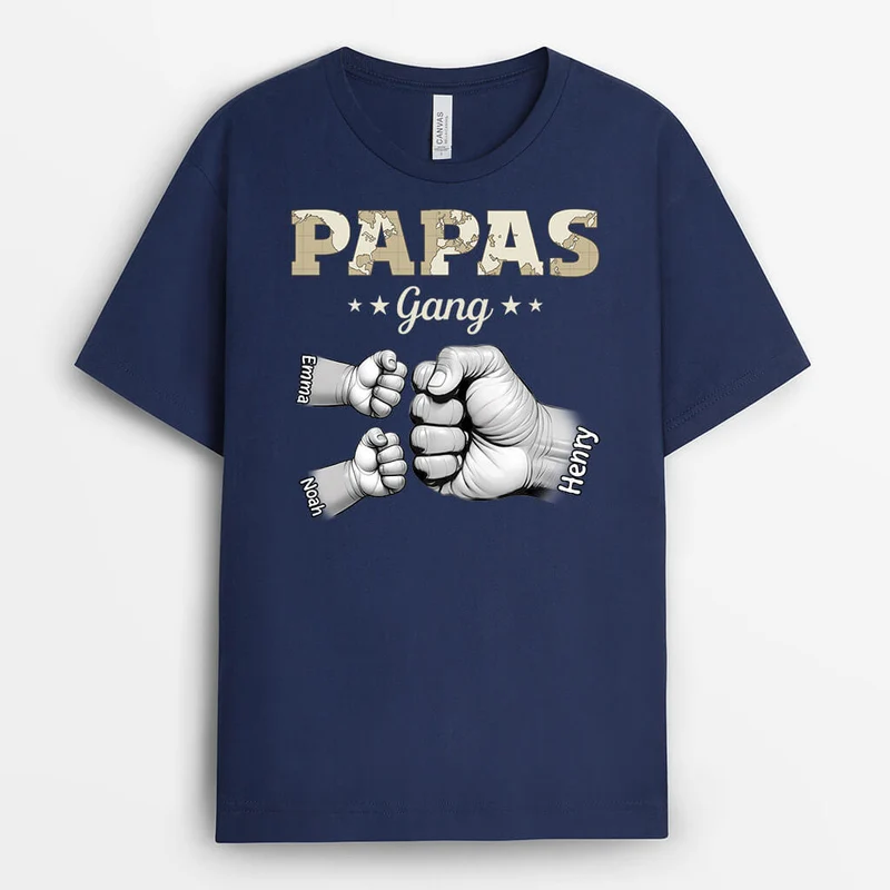 Opas/Papas Bande Mit Faust - Personalisiertes Geschenk | T-shirt für Männer