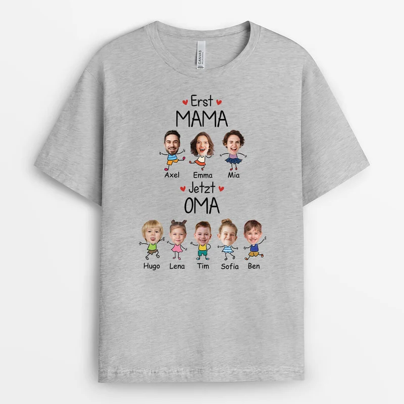 Früher Papa Jetzt Opa - Personalisiertes Geschenk | T-Shirt für Männer