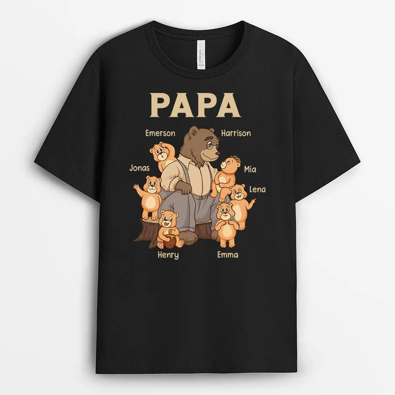 Papa/Opa Bär - Personalisiertes Geschenk | T-Shirt für Männer