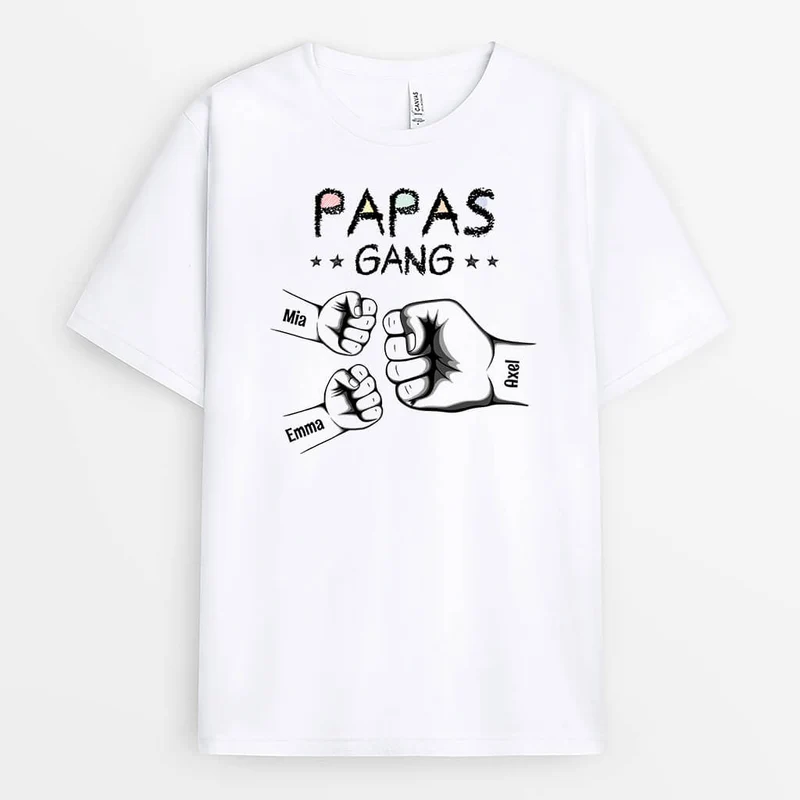 Opas/Papas Bande Mit Faust - Personalisiertes Geschenk | T-Shirt für Männer